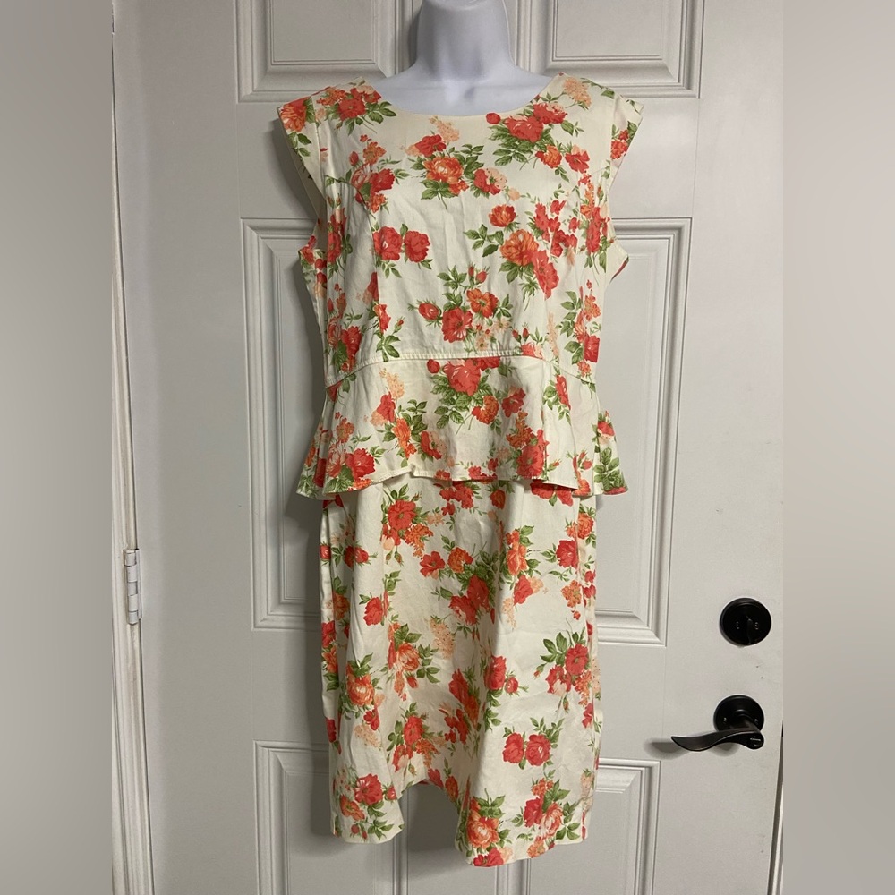 D5- KARA GIRL Peachy Floral Sheath Dress